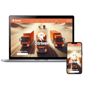 Web y logo transporte camiones